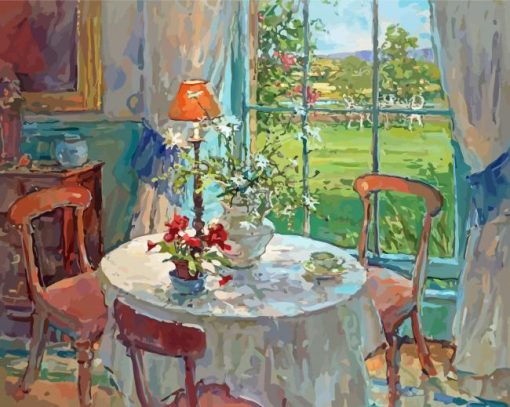 Window And Table Diamond Paintings