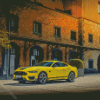 Yellow Mach 1 Mustang Car Diamond Paintings