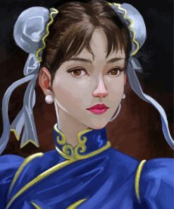 Aesthetic Chun Li Warrior Diamond Paintings