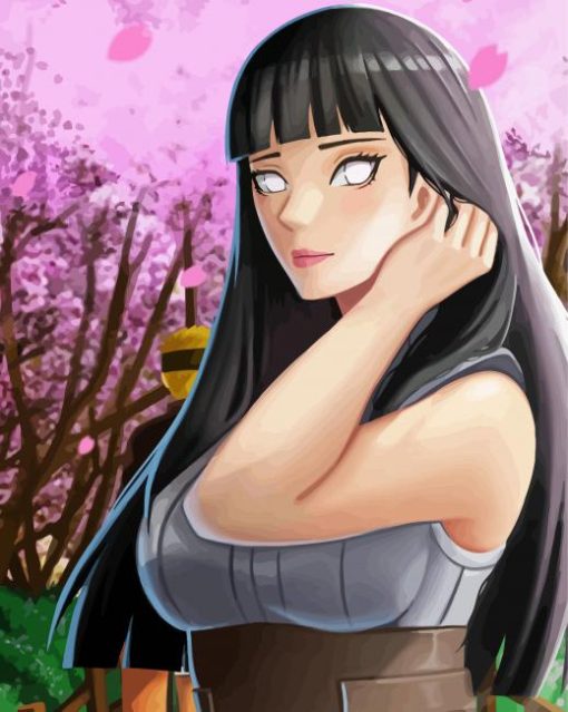 Aesthetic Hinata Hyuga Illustration Diamond Paintings