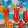 Aesthetic Tropical Drinks Diamond Paintings