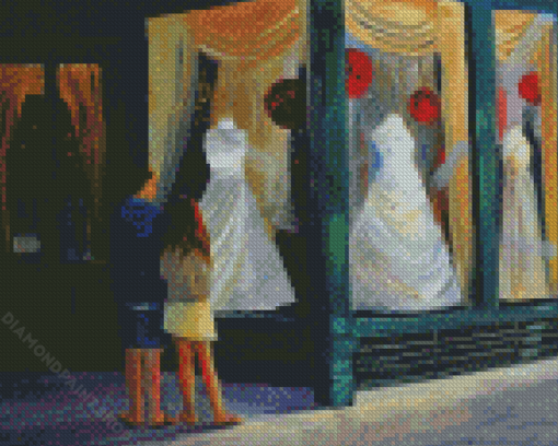 Aesthetic Dress Shop Illustration Diamond Paintings