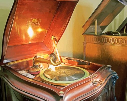 Antique Victrola Diamond Paintings