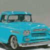 Blue Chevy Apache Diamond Paintings