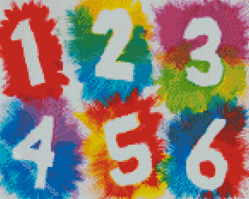 Colorful Numbers Diamond Paintings