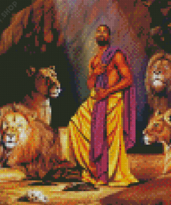 Cool Daniel In The Lions Den Diamond Paintings