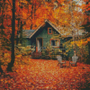 Cool Fall Cabin Diamond Paintings