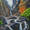 Cool Rocky Mountain Waterfall Diamond Paintings