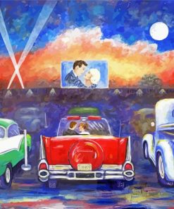 Drive In Movie Theater Diamond Paintings