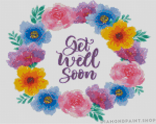 Floral Get Well Soon Diamond Paintings