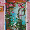 Flower Door Diamond Paintings