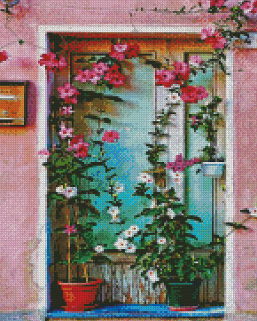 Flower Door Diamond Paintings