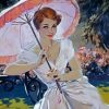 Girl Parasol David Wright Diamond Paintings