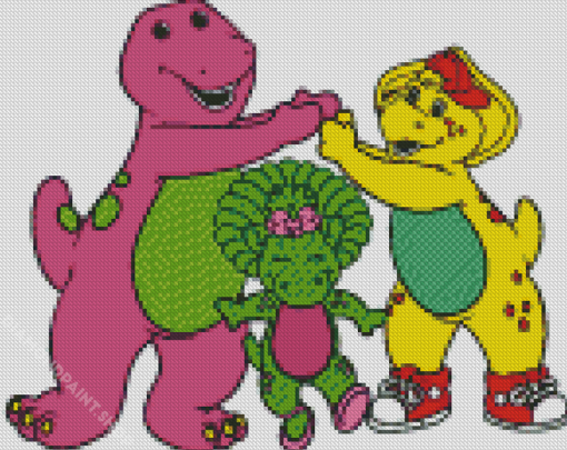 Happy Barney And Friends Diamond Paintings