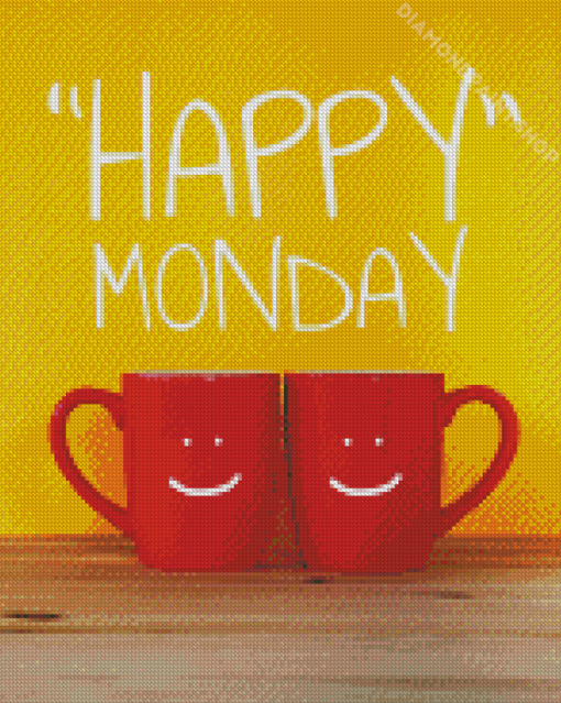 Happy Monday Cups Diamond Piantings