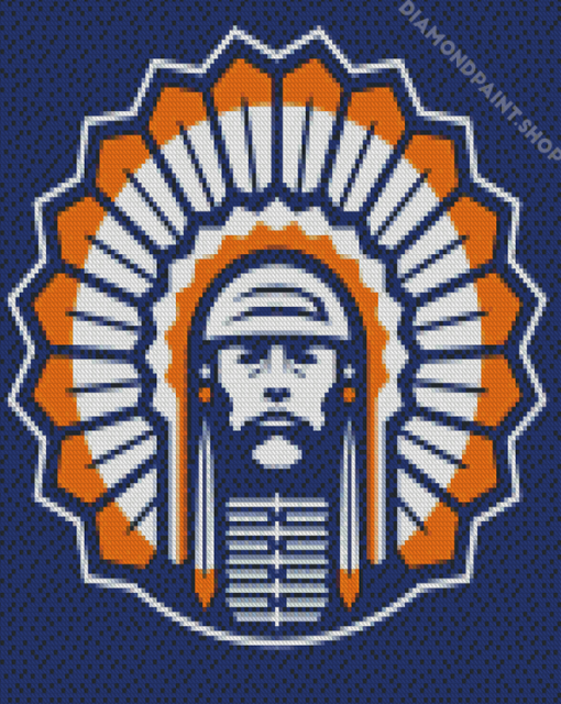 Illiniwek Logo Diamond Paintings