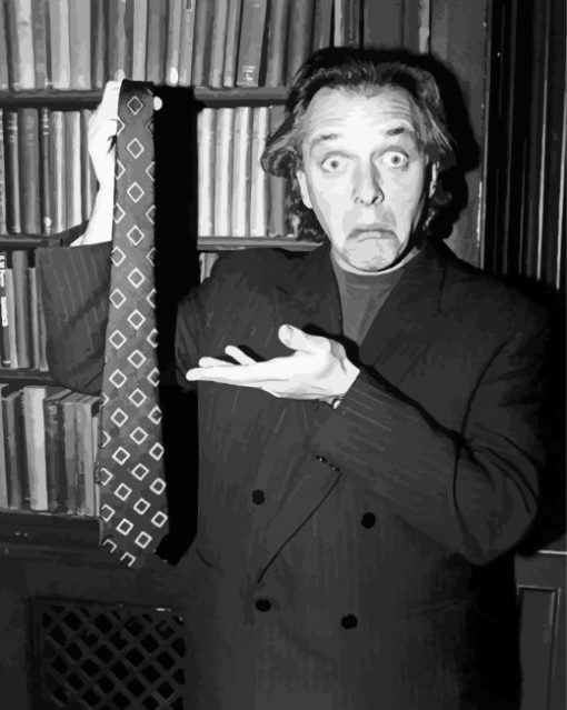 Monochrome Rik Mayall Diamond Piantings