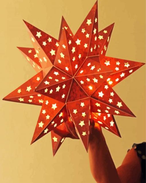 Orange Star Lanterns Diamond Paintings