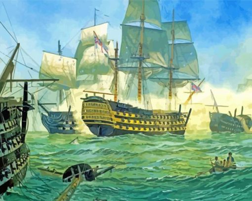 Sea British Navy Ships Art Diamond Paintings