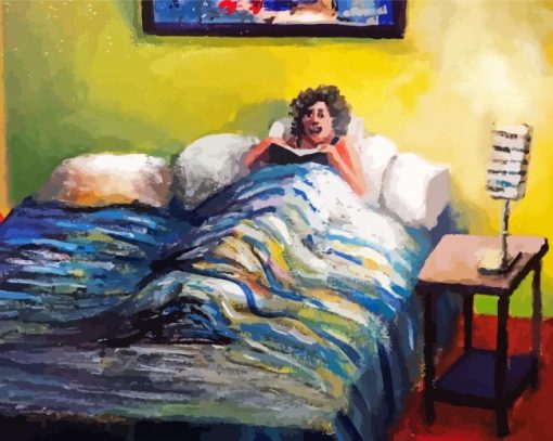 Woman Reading In Bed Diamond Paintings