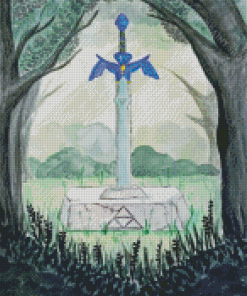 Zelda Master Sword Art Diamond Painting