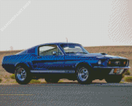 67 Mustang Fastback Car Diamond Paintings