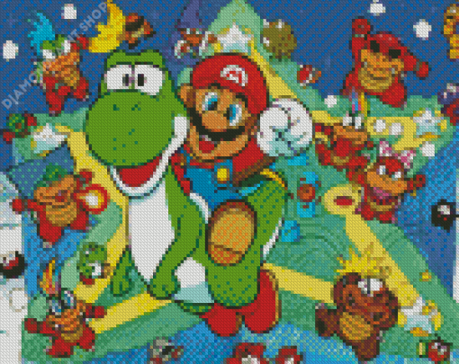 Adventure Of Super Mario Bros 3 Game Diamond Paintings