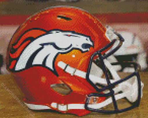 Aesthetic Denver Broncos Helmet Diamond Painting