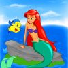 Ariel Mermaid And Flounder Fish Diamond Paintings