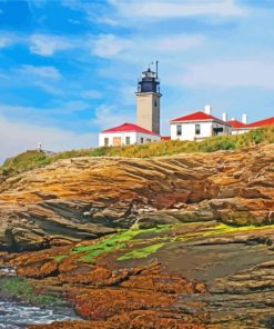 Beavertail Lighthouse Diamond Paintings