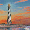 Cape Hatteras Lighthouse Illustration Diamond Paintings