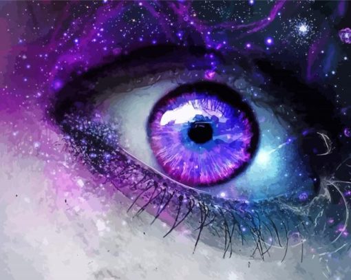 Fantasy Violet Eyes Diamond Paintings