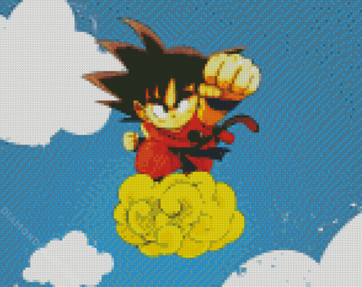 Goku And His Flying Nimbus Diamond Paintings