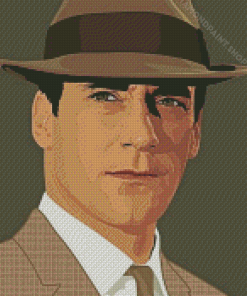 Illustration Jon Hamm Diamond Paintings