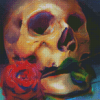 Mourning Love Skull Diamond Paintings