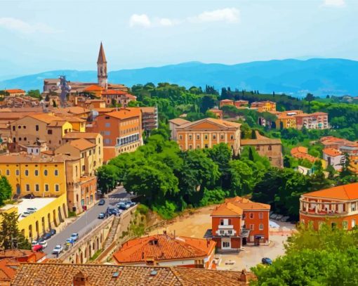 Perugia Italy City Diamond Paintings