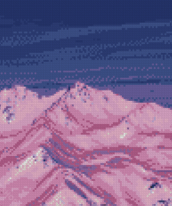 Pink Mountains Diamond Paintings