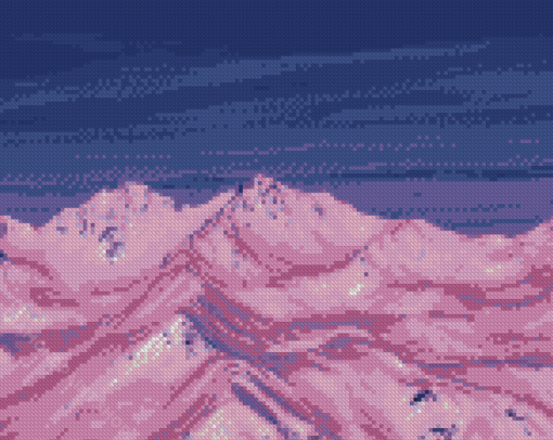 Pink Mountains Diamond Paintings