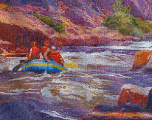 River Rafting With Friends Diamond Paintings