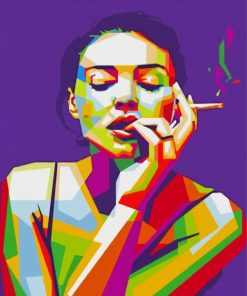 Smoking Woman Pop Art Diamond Paintings