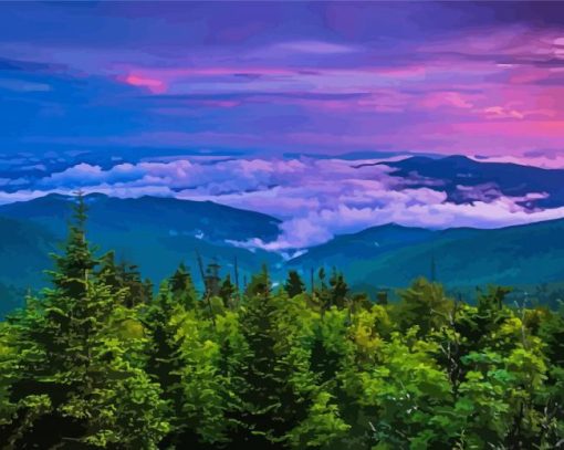 Smoky Mountain National Park Nature Scene Diamond Paintings