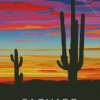 Sunset Saguaro National Park Art Diamond Paintings