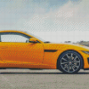 Yellow Jaguar F Type Car Diamond Paintings