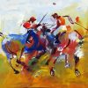 Abstract Polo Player Diamond Paintings