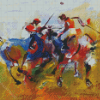 Abstract Polo Player Diamond Paintings