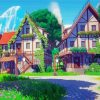 Aesthetic Fantasy Village Diamond Paintings