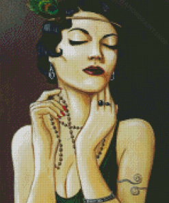 Aesthetic Flapper Girl Diamond Paintings