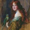 Aesthetic Parrot And Lady Diamond Paintings