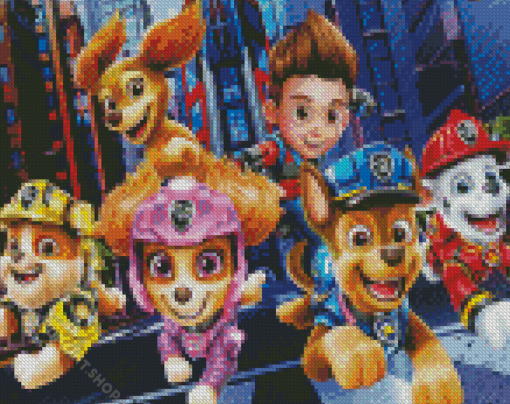 Aesthetic Paw Patrol Art Diamond Paintings