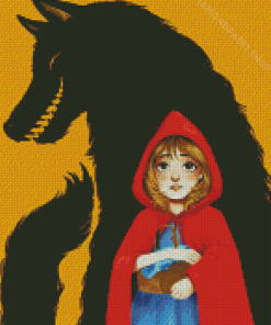 Aesthetic Red Riding Hood Diamond Paintings